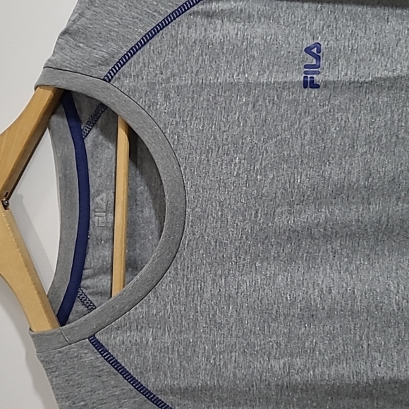 Fila Men's T-shirt Grey Short Sleeve - Picture 2 of 9